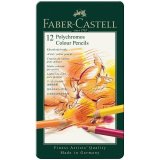 Карандаши цветные художественные Faber-Castell "Polychromos" 12 цветов, метал. коробка