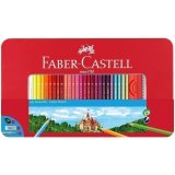 Карандаши цветные Faber-Castell, 60 цветов+2 ч/г кар.+ластик+точилка, метал. кор.