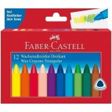 Мелки восковые Faber-Castell, 12 цветов, трехгранные