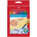 Карандаши восковые Faber-Castell, 12 цветов, выкручивающийся стержень, европодвес
