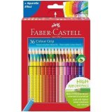 Карандаши цветные Faber-Castell "Grip", 36 цветов, трехгранные, картон., европодвес