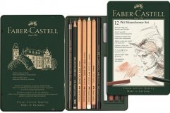 Набор художественных изделий Faber-Castell "Pitt Monochrome", 12 предметов, метал. кор.