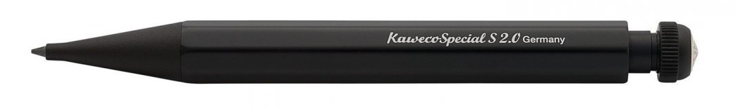 Карандаш механический KAWECO SPECIAL S AL Mini 2мм с ластиком чёрный корпус (алюминий) в подарочном футляре