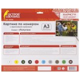 Картина по номерам ОСТРОВ СОКРОВИЩ "Попугаи" А3 (акриловые краски, кисть) 661625