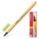 Ручка капиллярная STABILO "Point 88", неоновая зеленая, 0,4 мм, 88/033