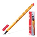 Ручка капиллярная STABILO "Point 88" неоновая красная, 0,4 мм, 88/040