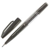 Ручка-кисть PENTEL "Brush Sign Pen", 0,5-2 мм, черная SES15C-A