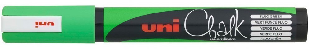 Маркер меловой Chalk PWE-5M, флуоресцентно-зелёный 1.8-2.5 мм