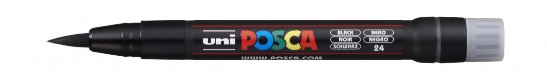 Маркер POSCA PCF-350, чёрный, кисть