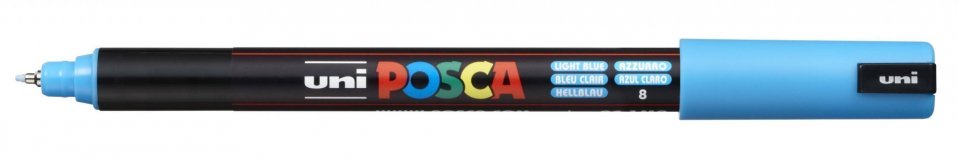 Маркер POSCA PC-1MR, голубой, 0.7 мм, игольчатый наконечник