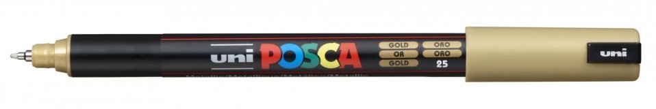 Маркер POSCA PC-1MR, золотой, 0.7 мм, игольчатый наконечник