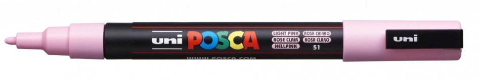 Маркер POSCA PC-3M, светло-розовый, 0.9 - 1.3 мм, пулевидный наконечник