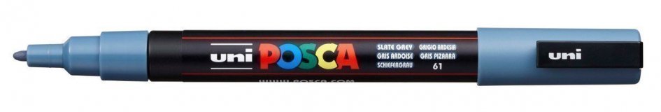 Маркер POSCA PC-3M, сине-серый, 0.9 - 1.3 мм, пулевидный наконечник