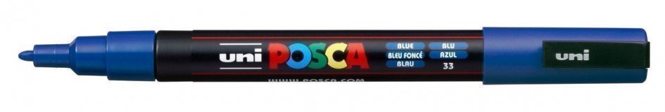 Маркер POSCA PC-3M, синий, 0.9 - 1.3 мм, пулевидный наконечник