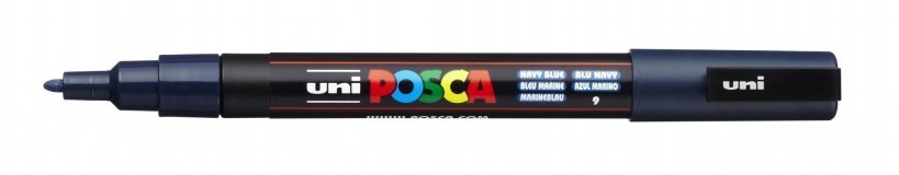 Маркер POSCA PC-3M, тёмно-синий, 0.9 - 1.3 мм, пулевидный наконечник