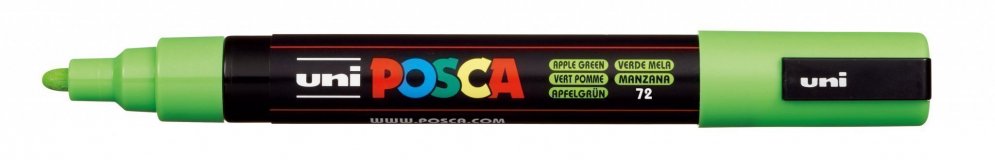 Маркер POSCA PC-5M, зеленое яблоко, 1.8 - 2.5 мм, пулевидный наконечник