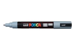 Маркер POSCA PC-5M, серый, 1.8 - 2.5 мм, пулевидный наконечник