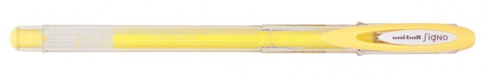 Гелевая ручка Signo Angelic Colour UM-120, жёлтый, 0.7 мм