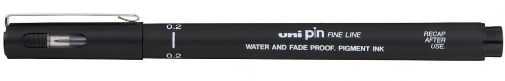 Линер UNI PIN 02-200(S), чёрный, 0.2 мм