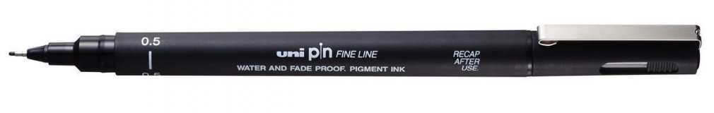 Линер ультратонкий UNI PIN 05-200(S), чёрный, 0.5 мм