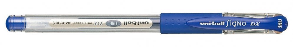 Гелевая ручка Signo DX Ultra-fine UM-151, синий, 0.7 мм