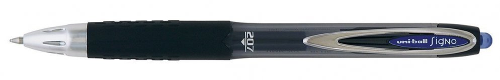 Гелевая ручка автоматическая Signo UMN-207, синий, 0.7 мм
