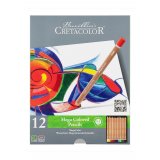 Набор цветных карандашей CretacoloR Mega color в металлической коробке, диаметр стержня 6,4 мм, 12 цветов