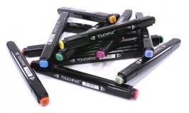 Набор маркеров спиртовых TouchFive Original 80 цветов, черный корпус