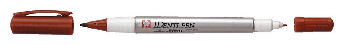 Маркер Identi Pen двусторонний перманентный стержень, 0,4-1,0 мм коричневый