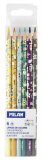 Набор цветных карандашей MILAN HAPPY BOTS трехгранные с рисунком 6 цветов 072331506HB