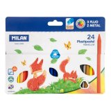 Набор цветных карандашей MILAN Plastipastel пластиковые 24 цвета 022T24