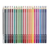 Карандаши цветные BRAUBERG "БАБОЧКИ", 24 цвета, трехгранные заточенные, корпус с полосками