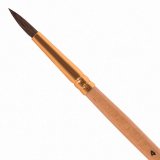 Кисть ПИФАГОР, БЕЛКА, круглая, № 4, деревянная лакированная ручка, с колпачком, 200818