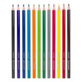 Карандаши цветные BRAUBERG PREMIUM, 12 цветов, пластиковые, трехгранные, грифель мягкий 3 мм, 181661