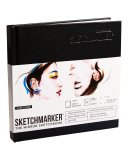 Скетчбук Sketchmarker the mirror 163х163мм, 220 г/м.кв 50л твердая обложка, черная