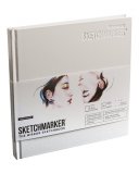 Скетчбук Sketchmarker the mirror 210х210мм, 220 г/м.кв 50л твердая обложка, белая