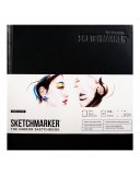 Скетчбук Sketchmarker the mirror 210х210мм, 220 г/м.кв 50л твердая обложка, черная