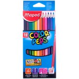 Карандаши цветные Maped "Color Peps" 12 цветов трехгранные