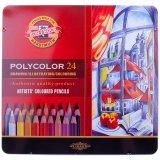 Карандаши цветные Koh-I-Noor "PolyColor" 24 цвета, металлическая коробка