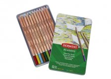 Набор акварельных карандашей Derwent Academy 24 цвета в металлической упаковке